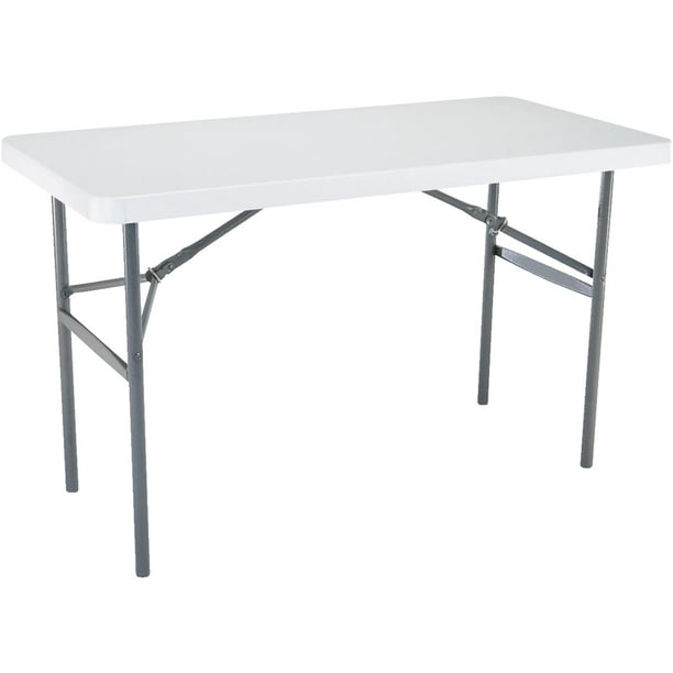 Long Folding Training Table Commercial Grade Gray White Granite Plastic 12 Ft